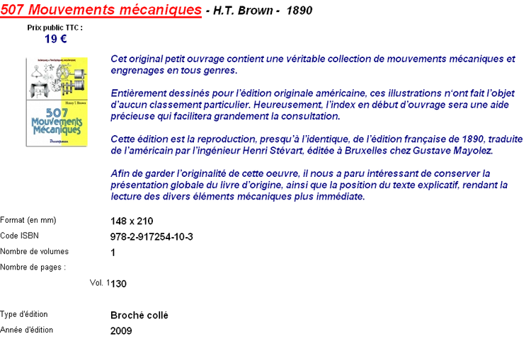 507 Mouvements mécaniques - Henry T. Brow