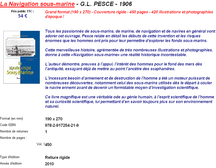 Navigation sous-marine (La) - G.L.Pesce